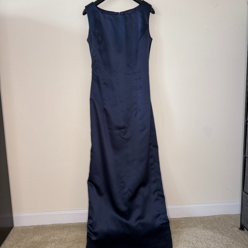 Michelangelo Navy Blue Sleeveless Formal Maxi Dress Size 4